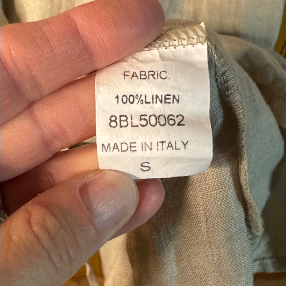 Aria Handmade Cream Textured Midi Dress 100% Italian Linen - Picture 3 of 9
